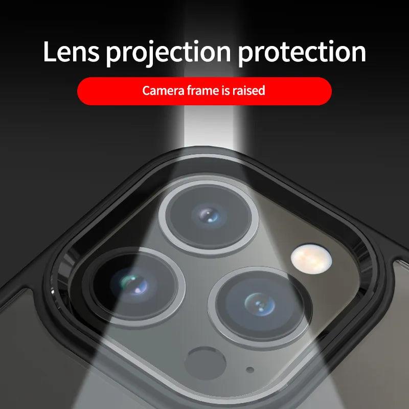 Luxury Clear HD Phone Case For iPhone Magnetic Magsafe Wireless Charging Shockproof