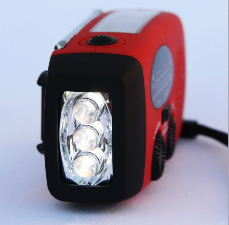 i-TECH® Emergency Solar Hand-Crank Radio Flashlight 🆘