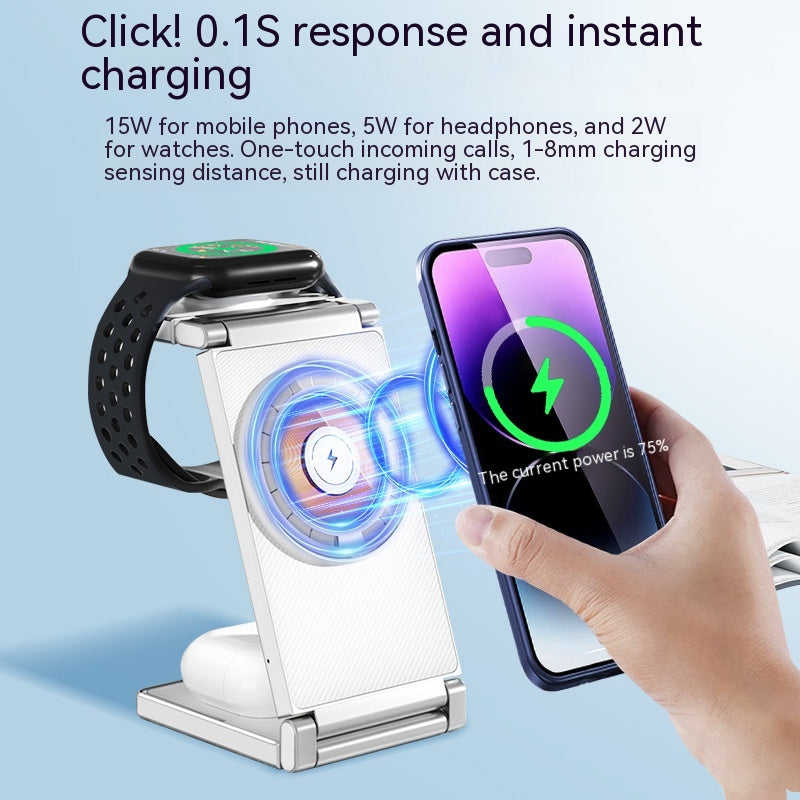 Multifunctional Folding Magnetic Wireless Charging Four-in-one