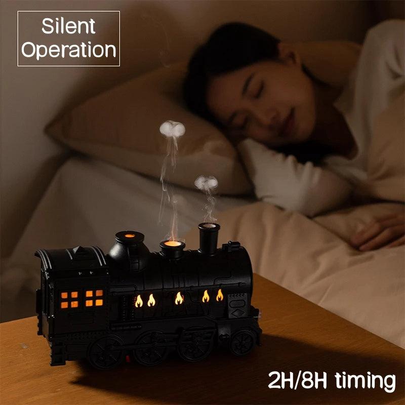 Train Aromatherapy Diffuser & Ultrasonic Humidifier with LED - Double Spray | Essential Oils