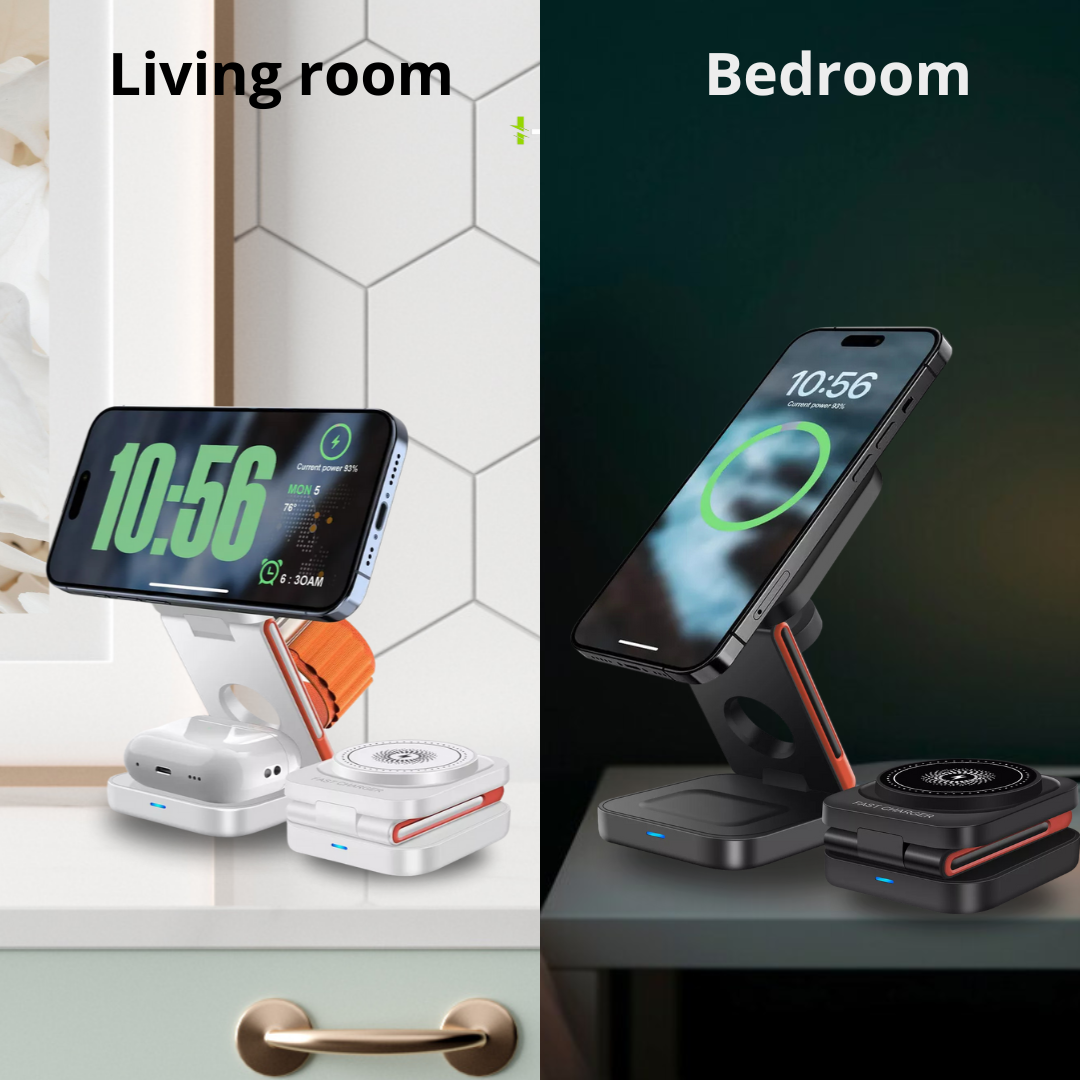 TechPro™ 3-in-1 Foldable Wireless Charging Set