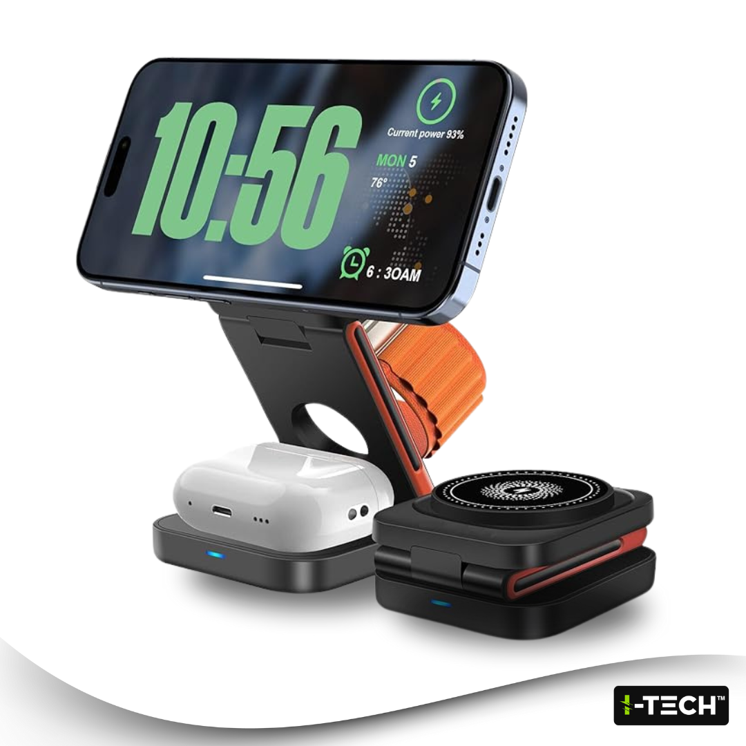 New TechPro™ Foldable 3-in-1 Charging Station