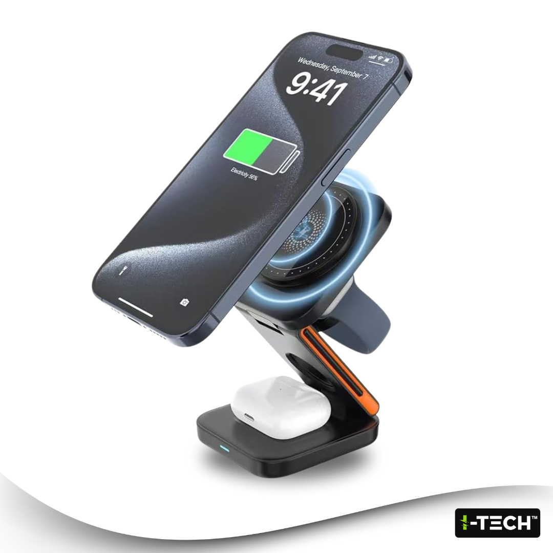 New TechPro™ Foldable 3-in-1 Charging Station