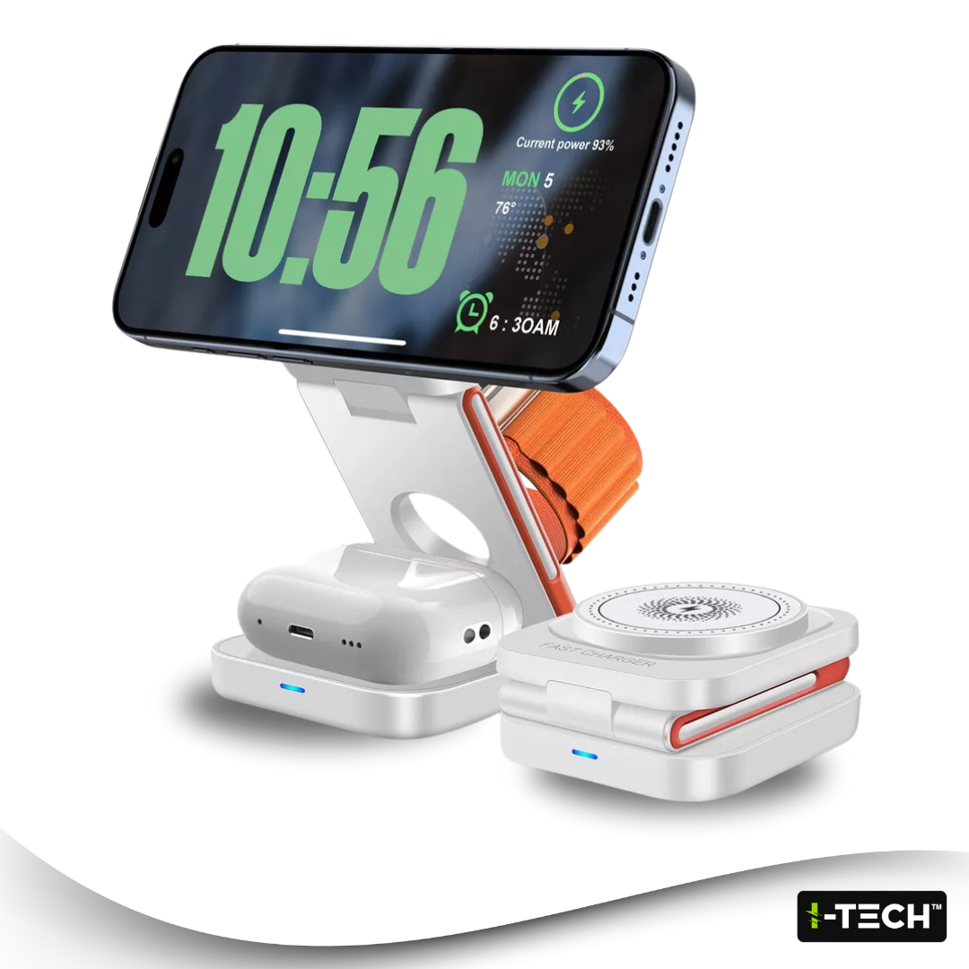 New TechPro™ Foldable 3-in-1 Charging Station