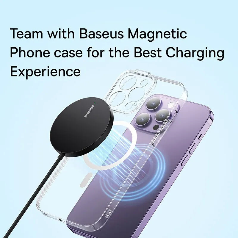 Baseus® 15W Magnetic Qi Fast Wireless Charger Pad
