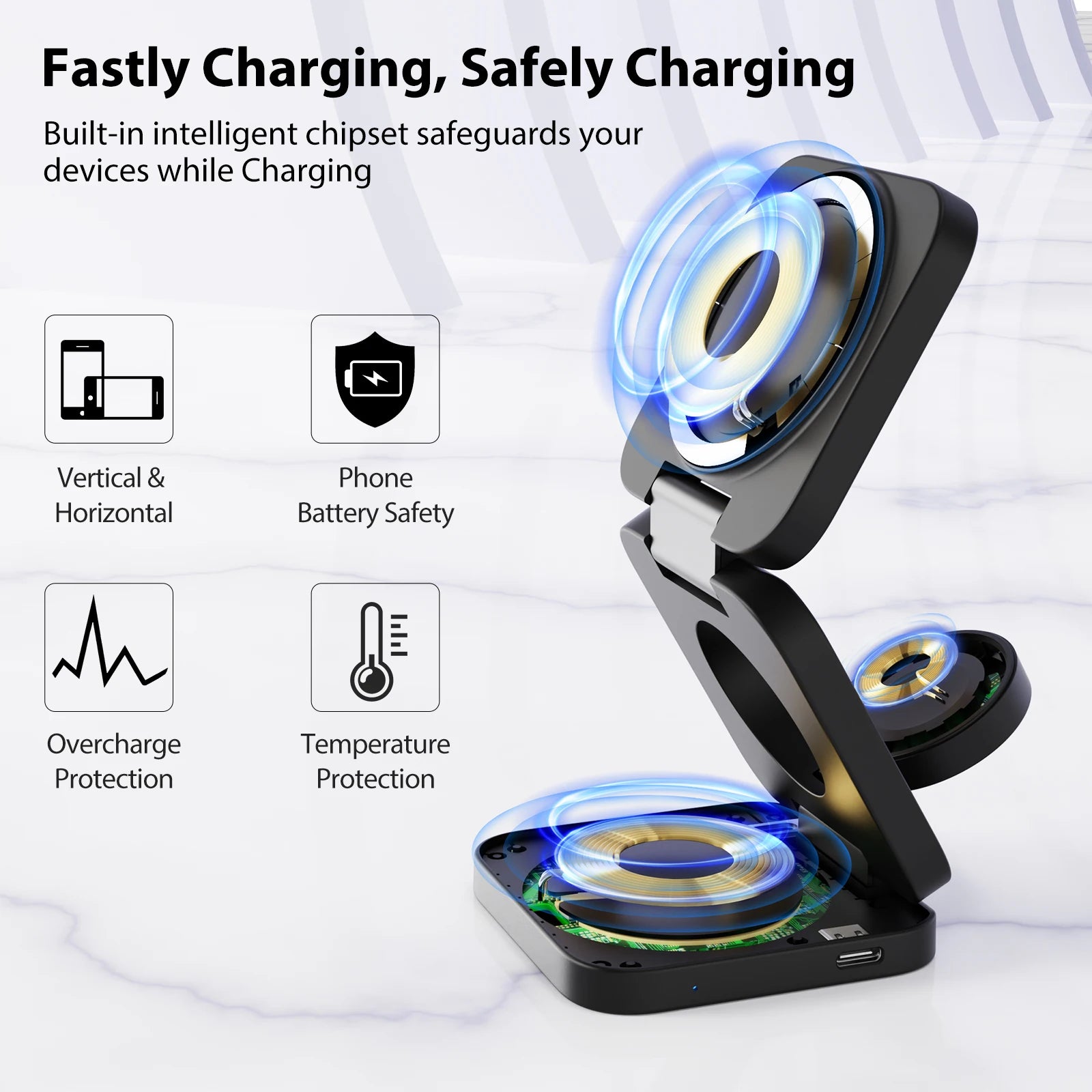 iTech® Kuxiu 3 in 1 Magnetic Wireless Charging Station⚡