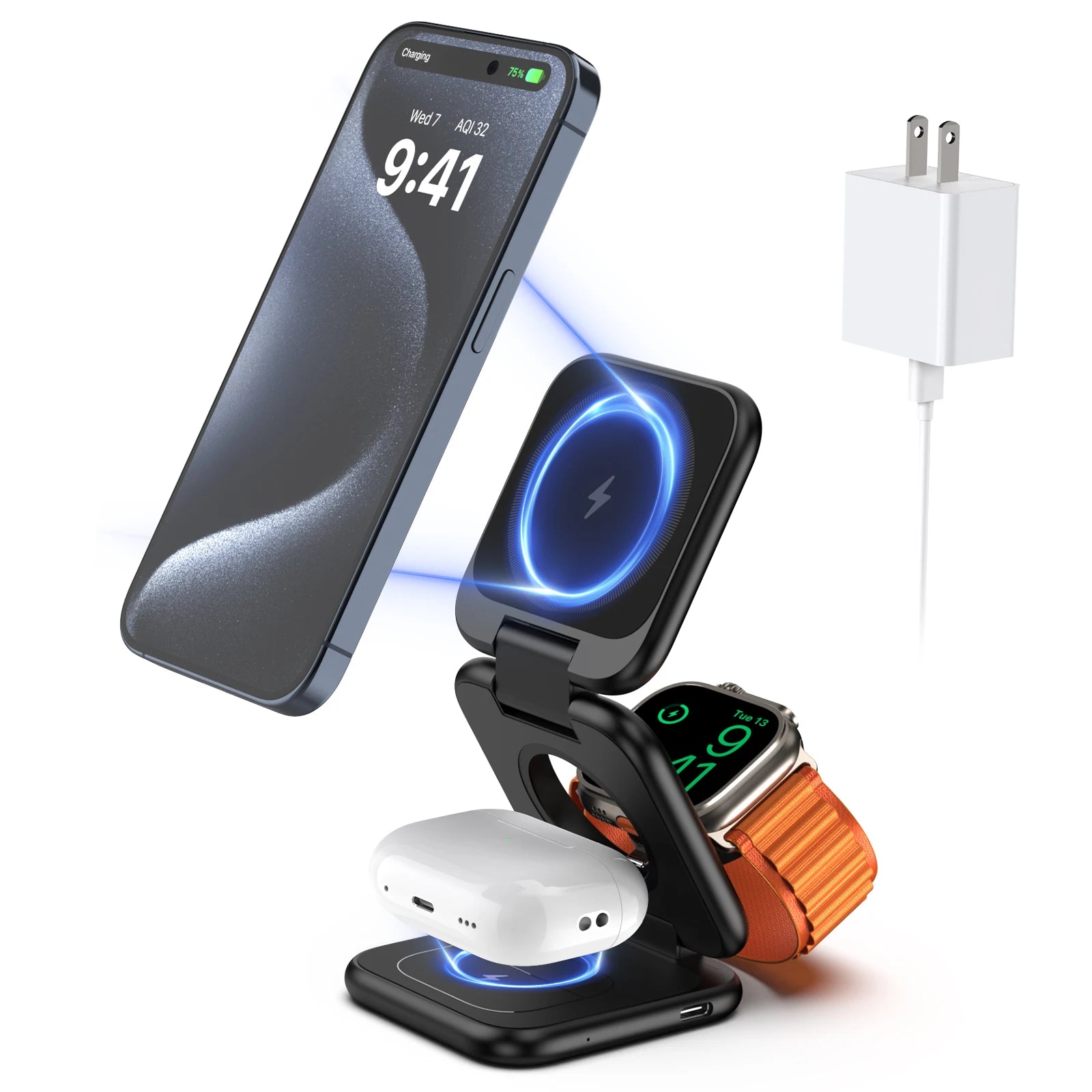 iTech® Kuxiu 3 in 1 Magnetic Wireless Charging Station⚡