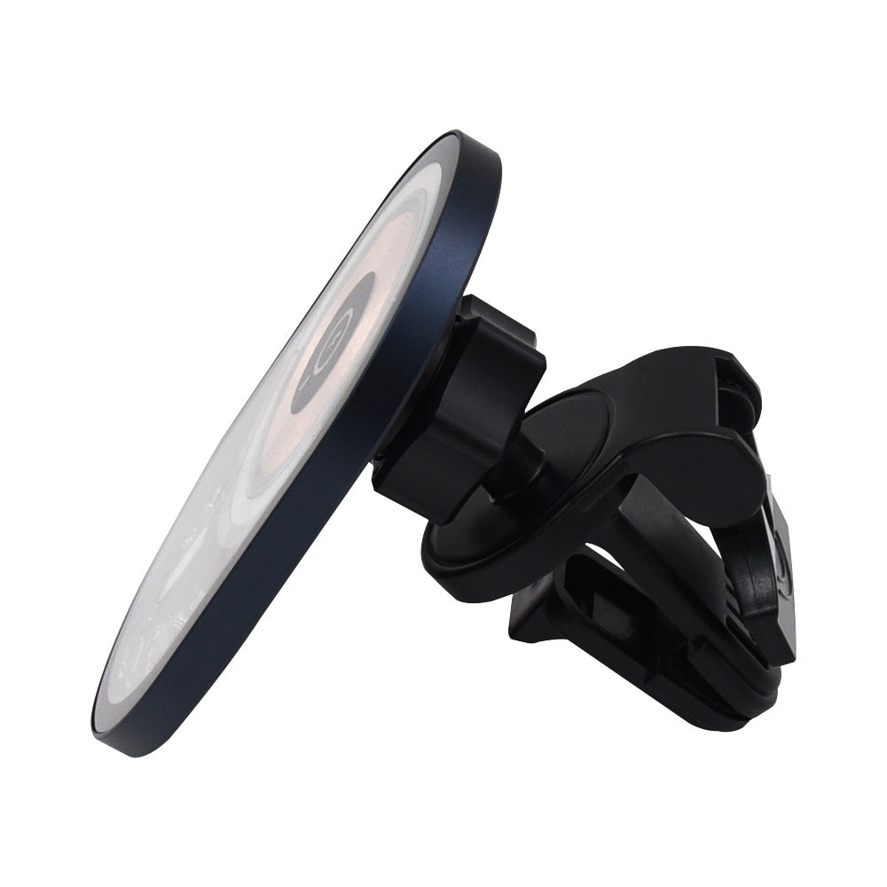 Premium Transparent Magnetic Wireless Car Charger with Iron Ring